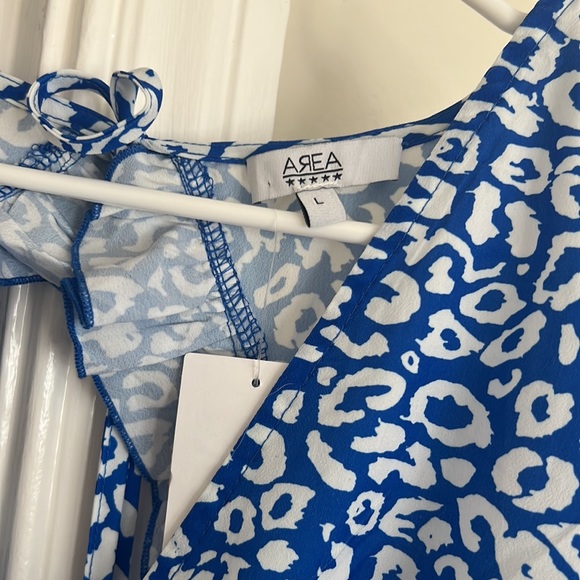 Open back sun dress - blue leopard print - Picture 2 of 3